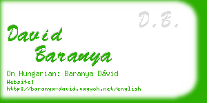 david baranya business card